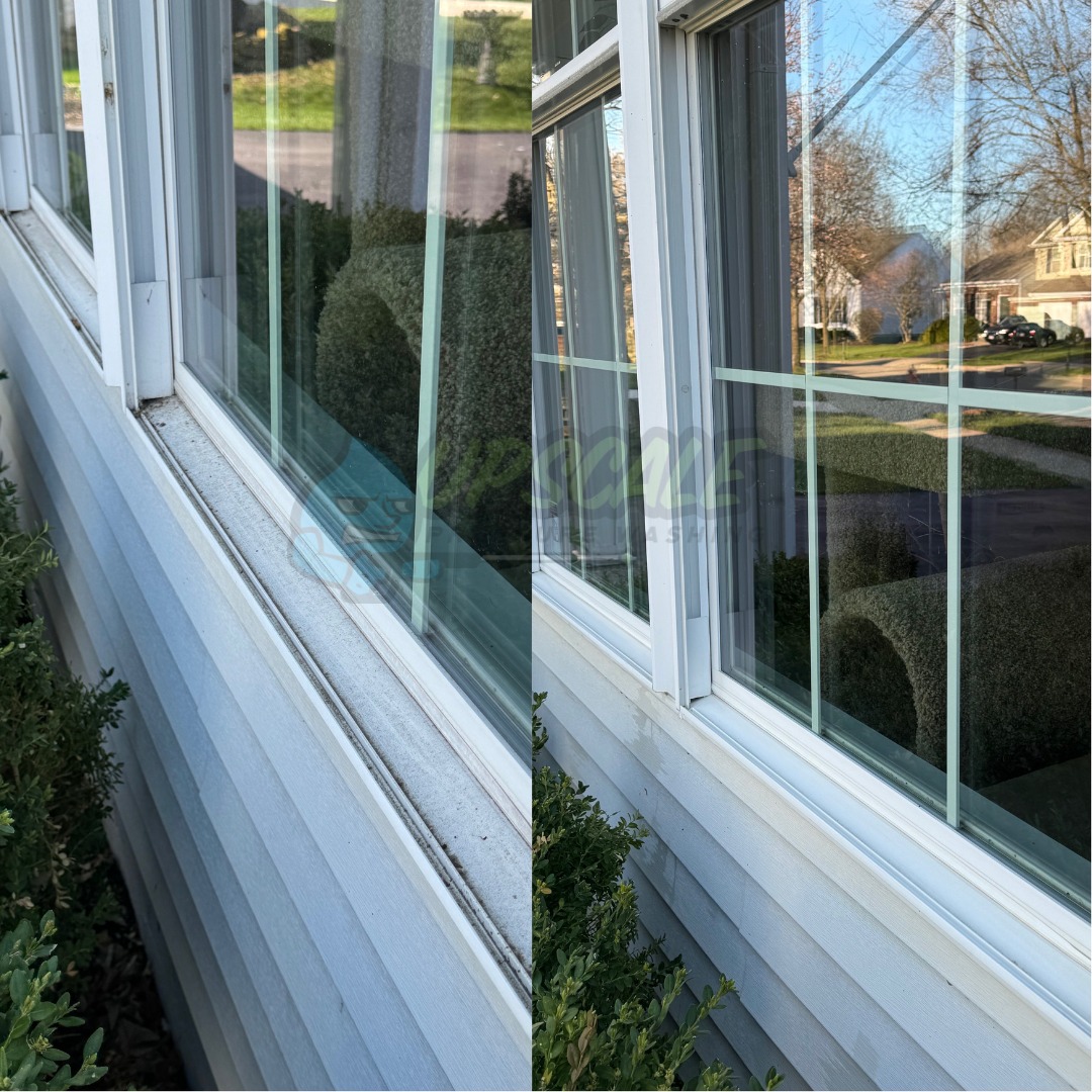 Window Cleaning before and after — Lewis Center, Ohio